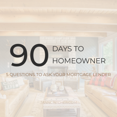 5 Questions to Ask Your Mortgage Lender | Jann C. Pitcher Real Estate